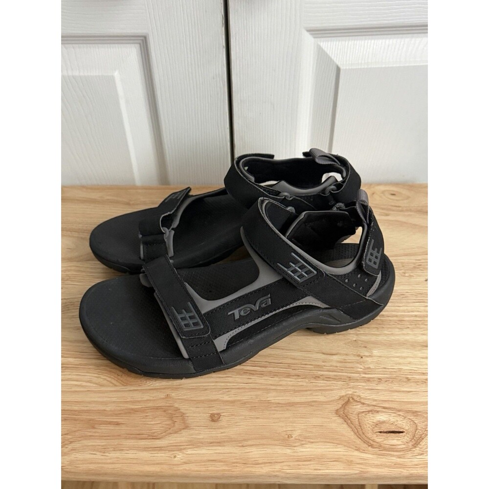 Teva 4289 Tanza Size 8.5 Mens Black Grey Sport Sandals Hiking Water Shoes